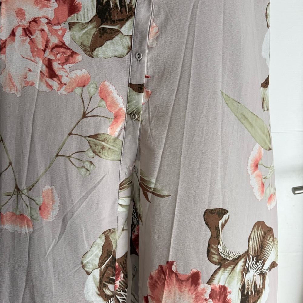 Hello Molly Blush Maxi Dress with Coral Floral Print - Picture 4 of 4